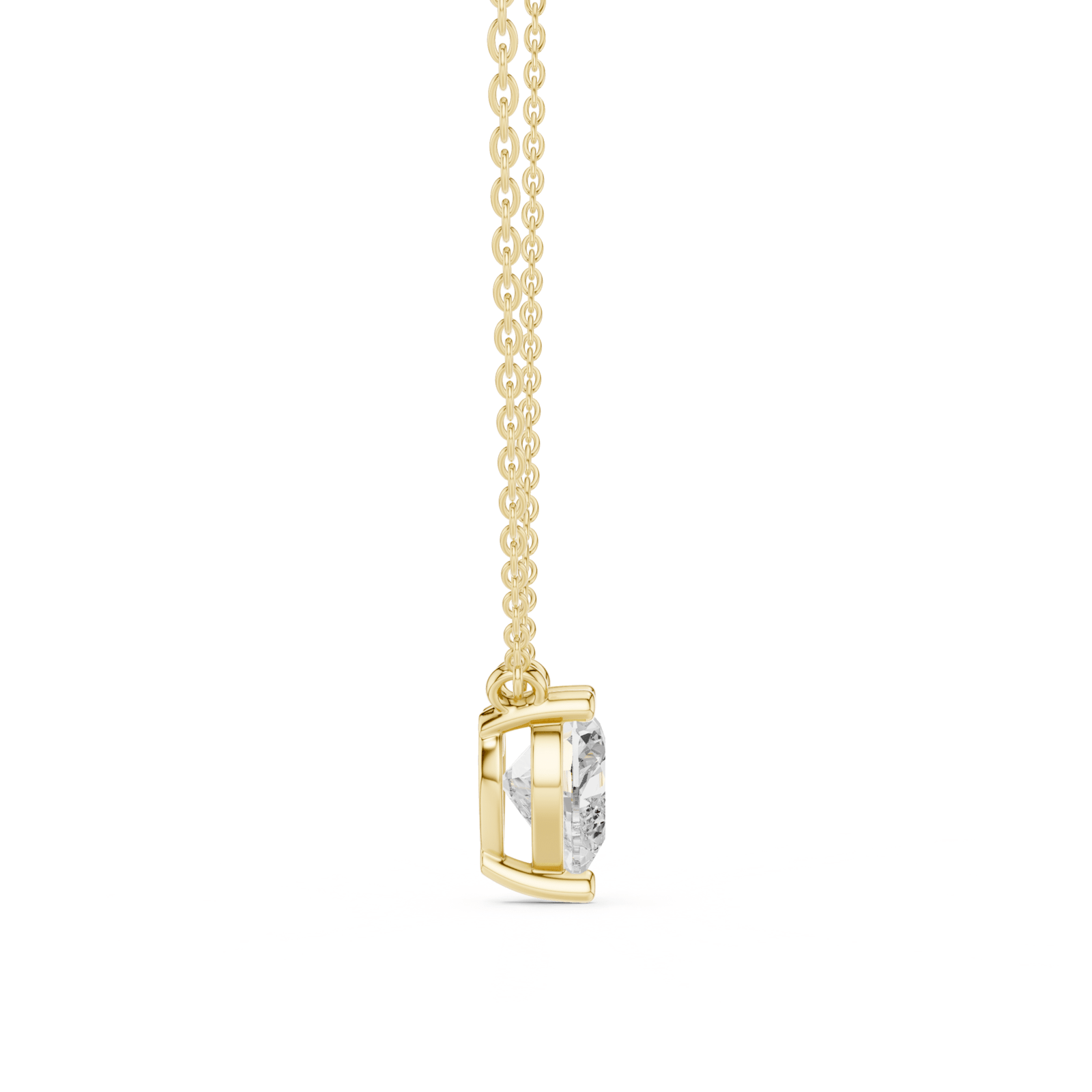 Heart Cut Diamond Solitaire Pendant - P1134HT in Necklace by 18 KARATS INC.