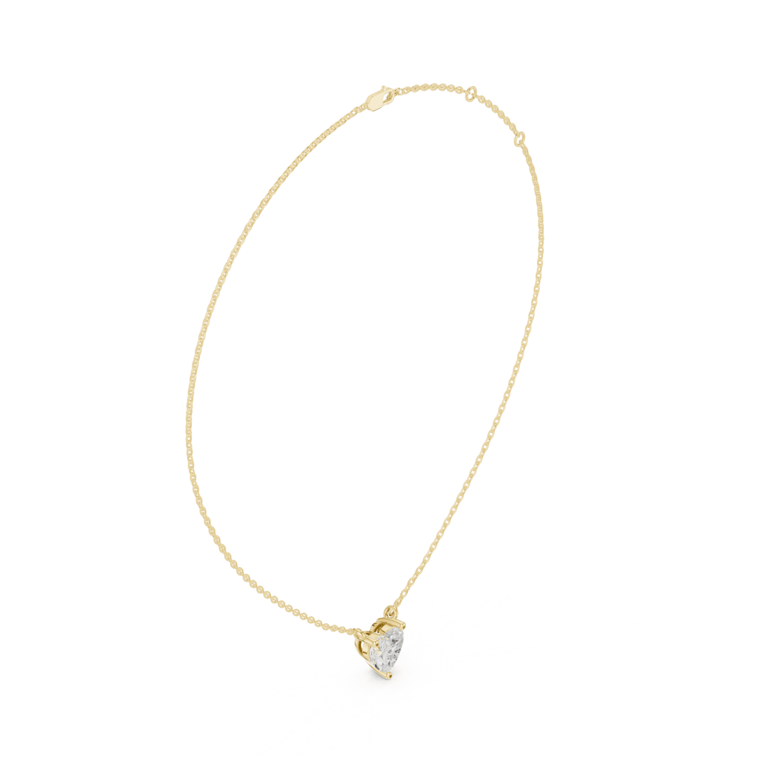 Heart Cut Diamond Solitaire Pendant - P1134HT in Necklace by 18 KARATS INC.