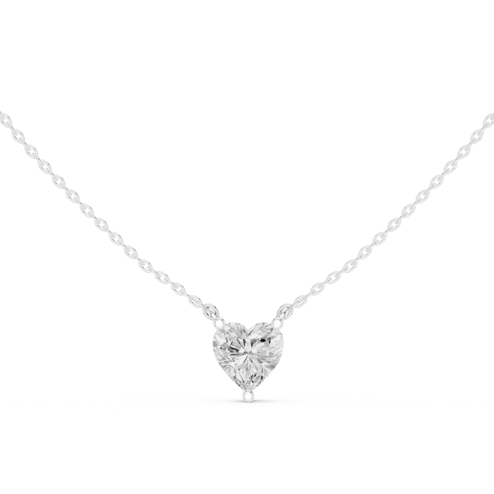 Heart Cut Diamond Solitaire Pendant - P1134HT in Necklace by 18 KARATS INC.