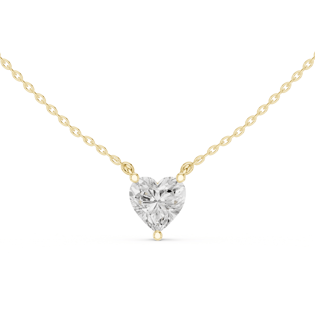 Heart Cut Diamond Solitaire Pendant - P1134HT in Necklace by 18 KARATS INC.