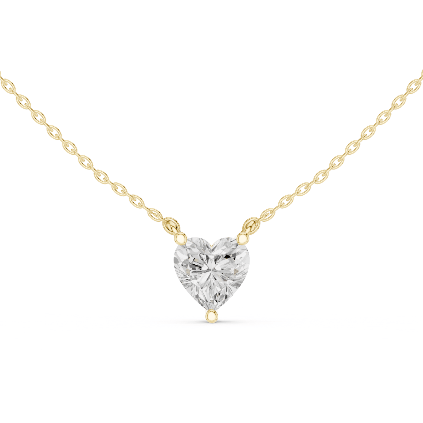 Heart Cut Diamond Solitaire Pendant - P1134HT in Necklace by 18 KARATS INC.