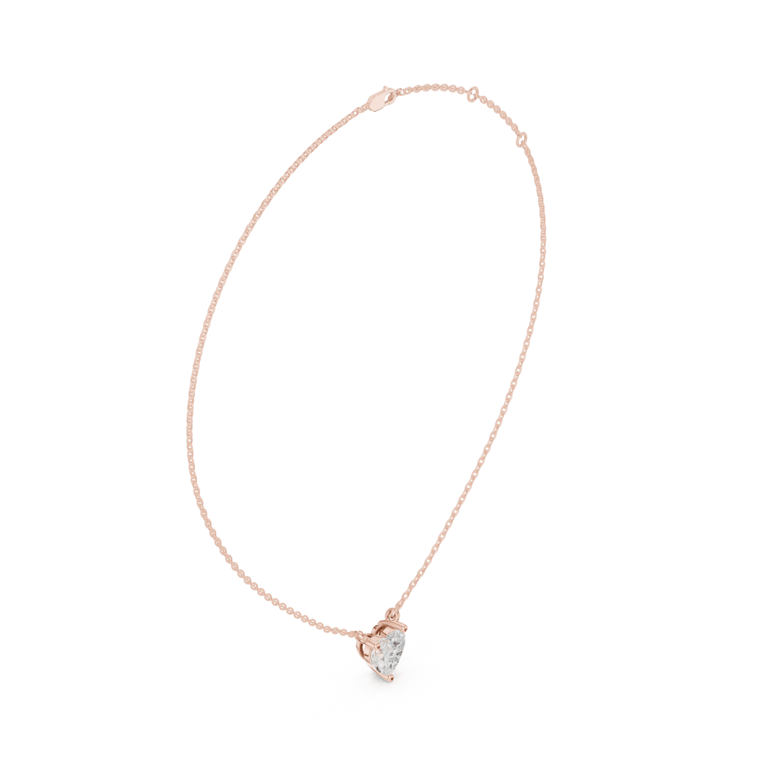 Heart Cut Diamond Solitaire Pendant - P1134HT in Necklace by 18 KARATS INC.