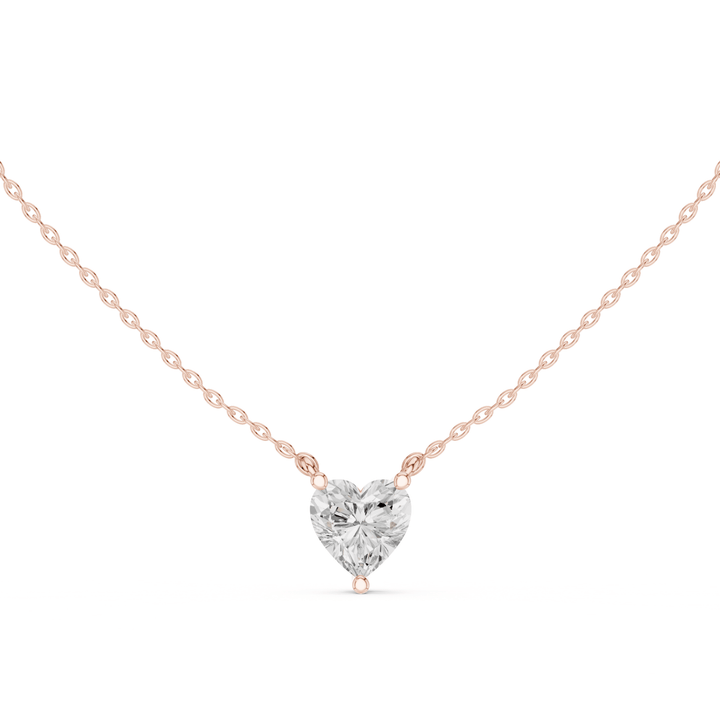 Heart Cut Diamond Solitaire Pendant - P1134HT in Necklace by 18 KARATS INC.