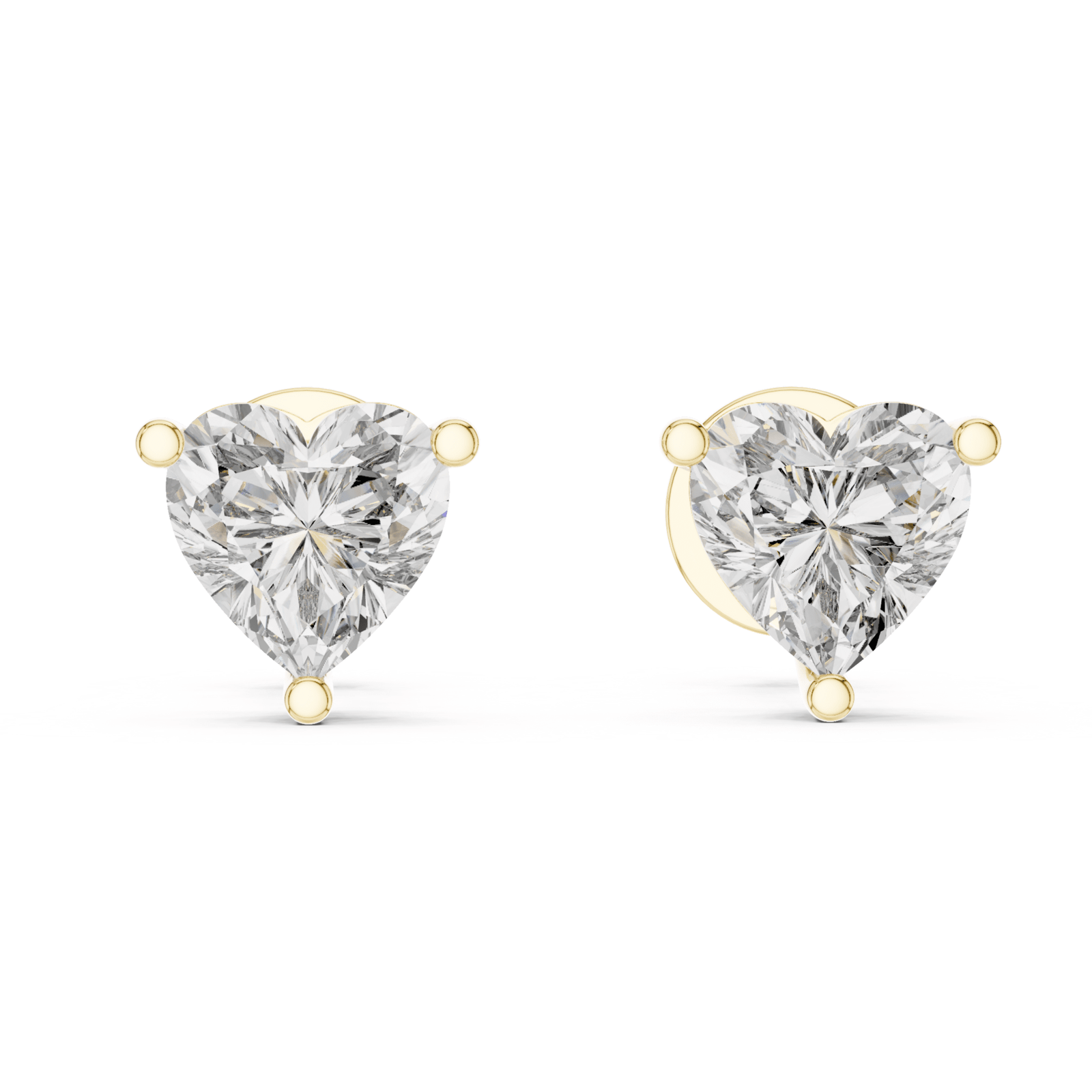 Heart Diamond Stud Earrings - E1150 in Earrings by 18 KARATS INC.