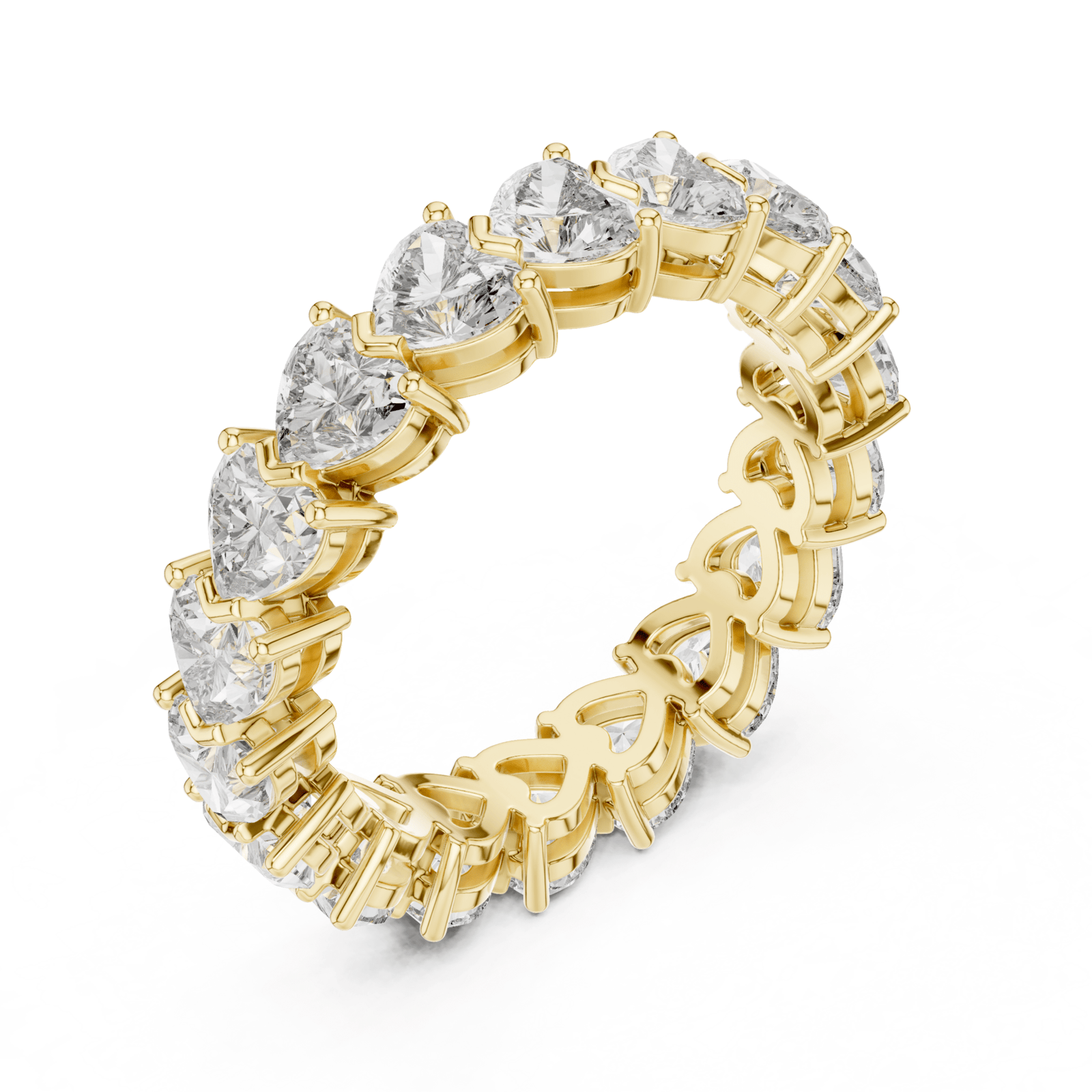 Heart Shape 4.85 ctw Diamond Eternity Band - B1176 in Wedding Bands by 18 KARATS INC.
