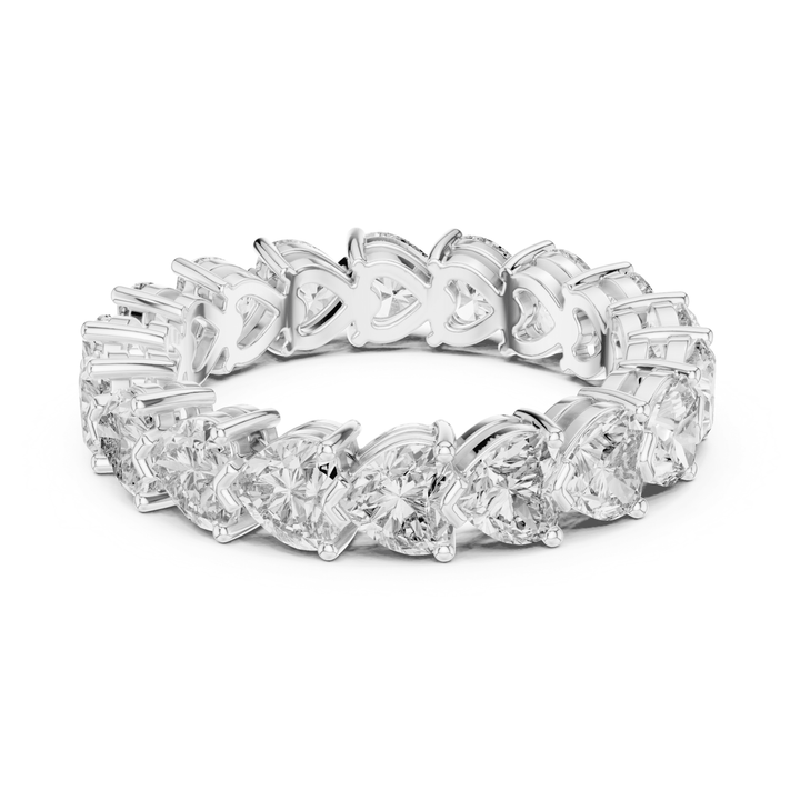 Heart Shape 4.85 ctw Diamond Eternity Band - B1176 in Wedding Bands by 18 KARATS INC.