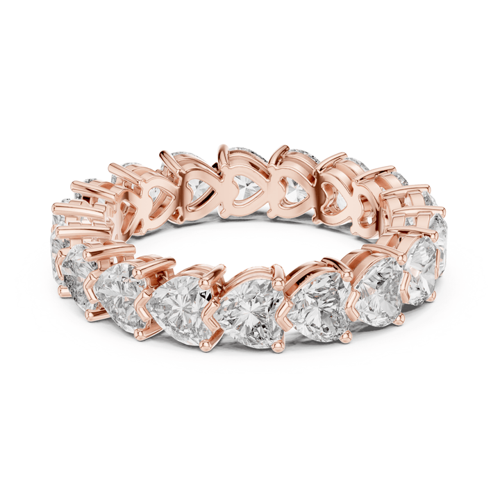 Heart Shape 4.85 ctw Diamond Eternity Band - B1176 in Wedding Bands by 18 KARATS INC.