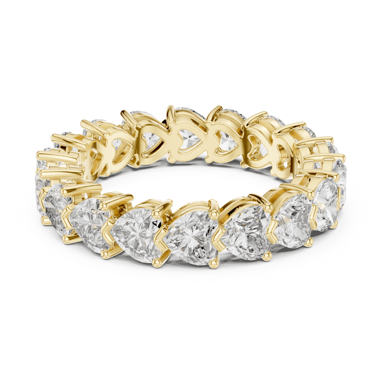 Heart Shape 4.85 ctw Diamond Eternity Band - B1176 in Wedding Bands by 18 KARATS INC.