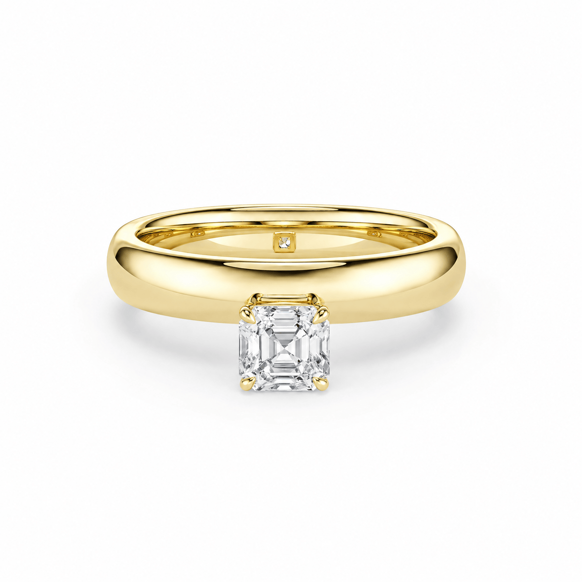 Hover Asscher Lab Diamond Ring in Ready Rings by 18 KARATS INC.