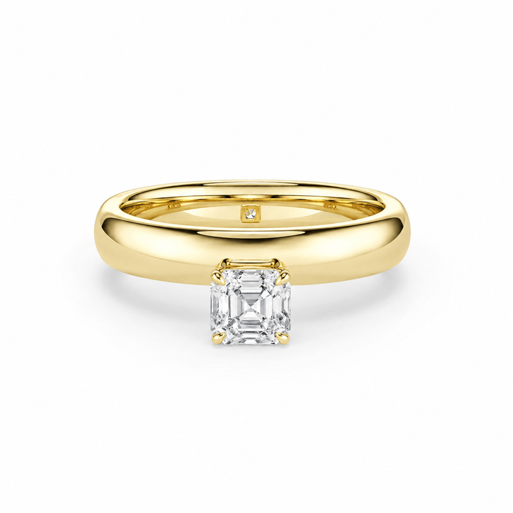 Hover Asscher Lab Diamond Ring in Ready Rings by 18 KARATS INC.