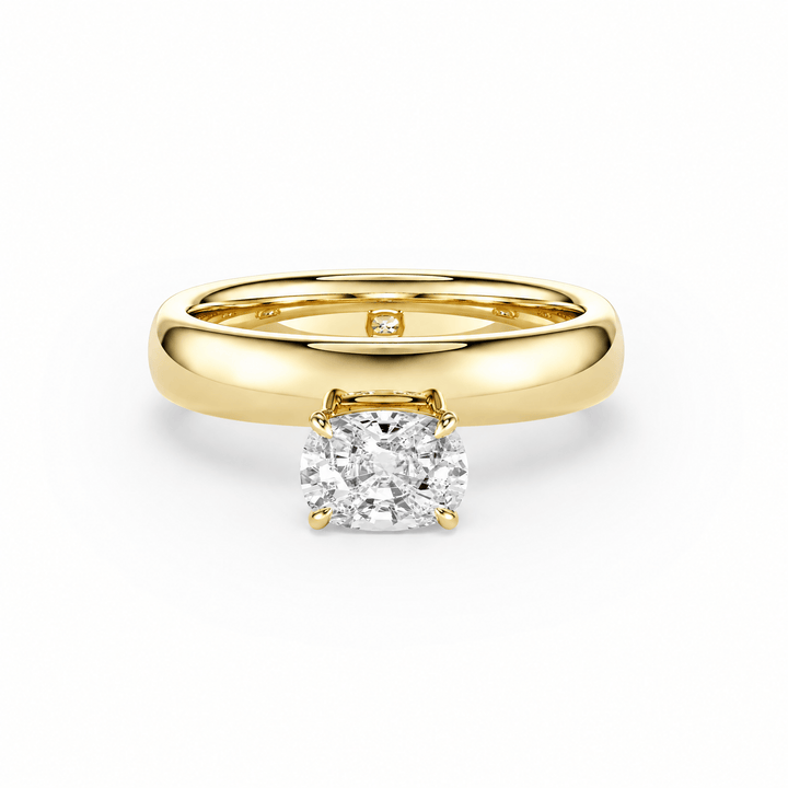 Hover Elongated Cushion Lab Diamond Ring in Ready Rings by 18 KARATS INC.