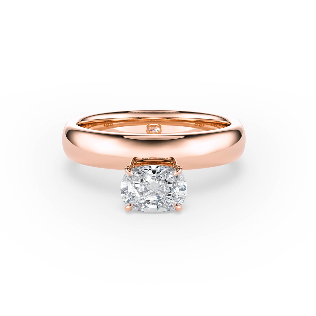 Hover Elongated Cushion Lab Diamond Ring - R1222 in Ready Rings by 18 KARATS INC.