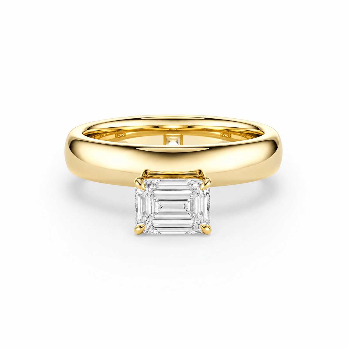 Hover Emerald Lab Diamond Ring in Ready Rings by 18 KARATS INC.