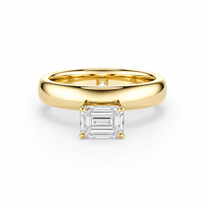 Hover Emerald Lab Diamond Ring in Ready Rings by 18 KARATS INC.