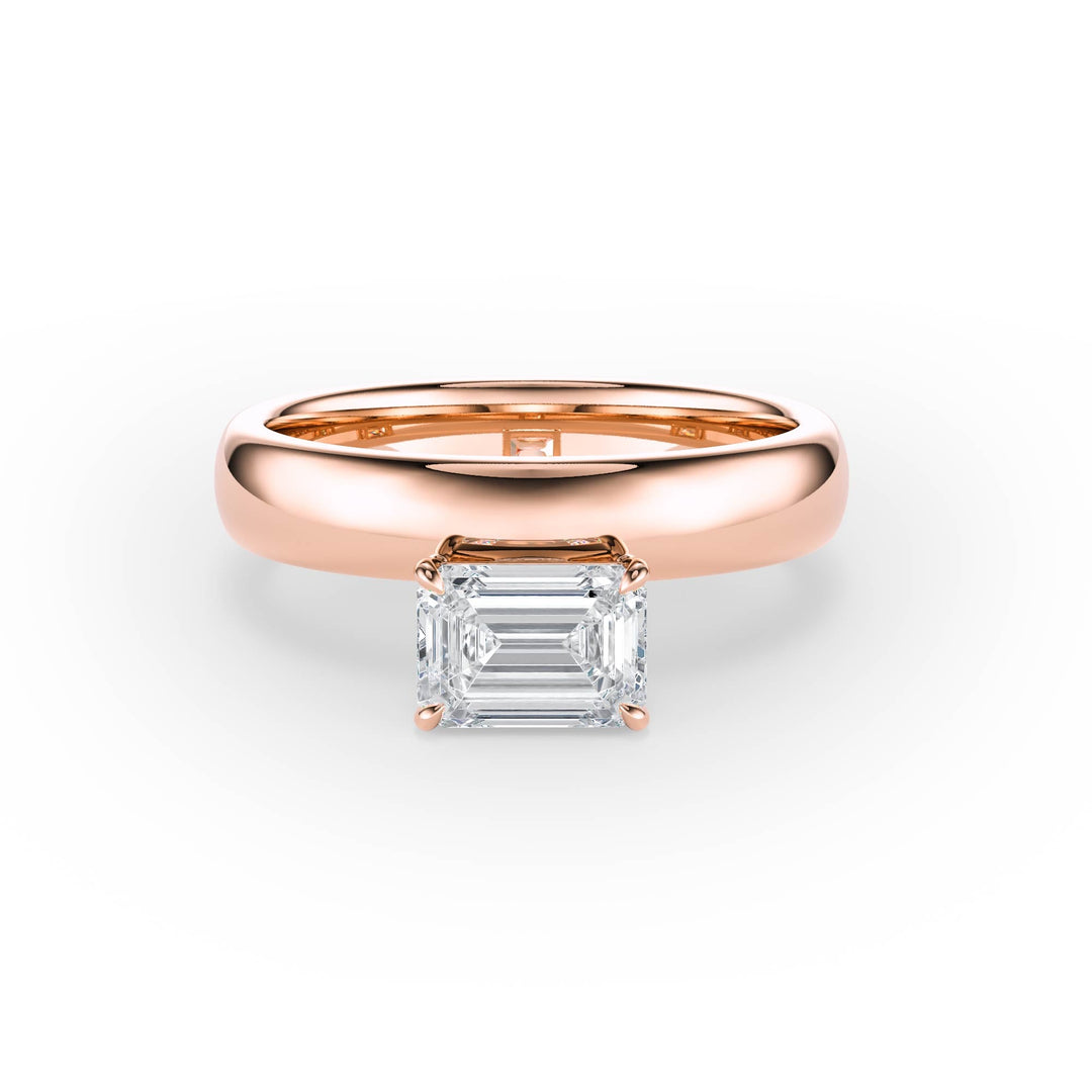 Hover Emerald Lab Diamond Ring - R1221 in Ready Rings by 18 KARATS INC.