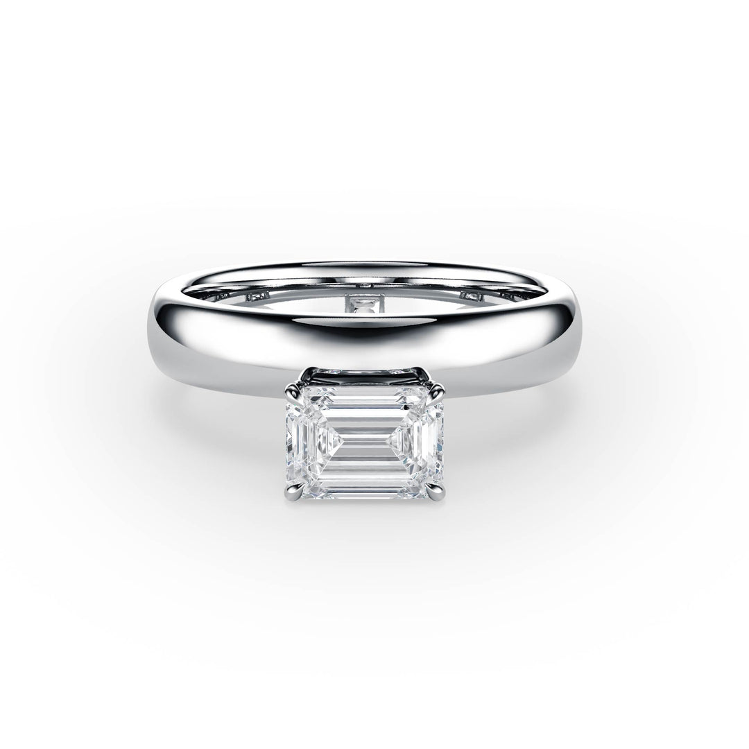 Hover Emerald Lab Diamond Ring - R1221 in Ready Rings by 18 KARATS INC.