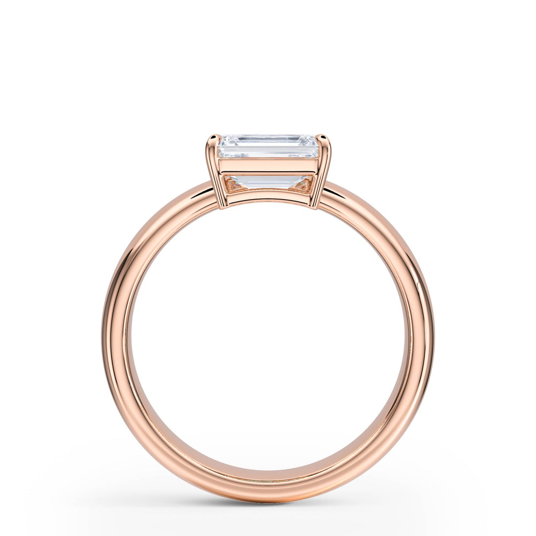 Hover Emerald Lab Diamond Ring - R1221 in Ready Rings by 18 KARATS INC.