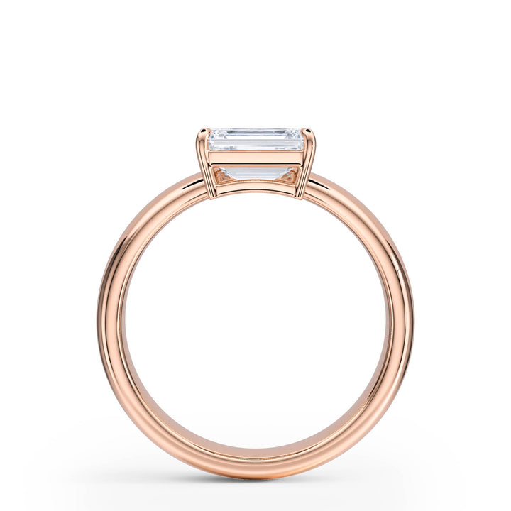 Hover Emerald Lab Diamond Ring - R1221 in Ready Rings by 18 KARATS INC.