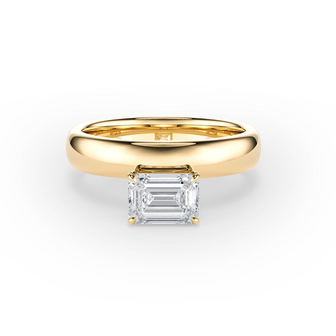 Hover Emerald Lab Diamond Ring - R1221 in Ready Rings by 18 KARATS INC.