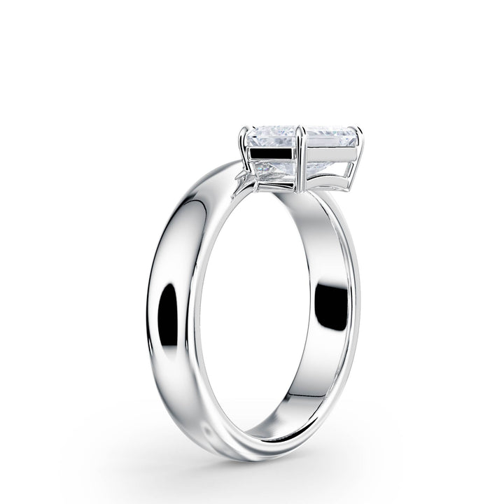 Hover Emerald Lab Diamond Ring - R1221 in Ready Rings by 18 KARATS INC.