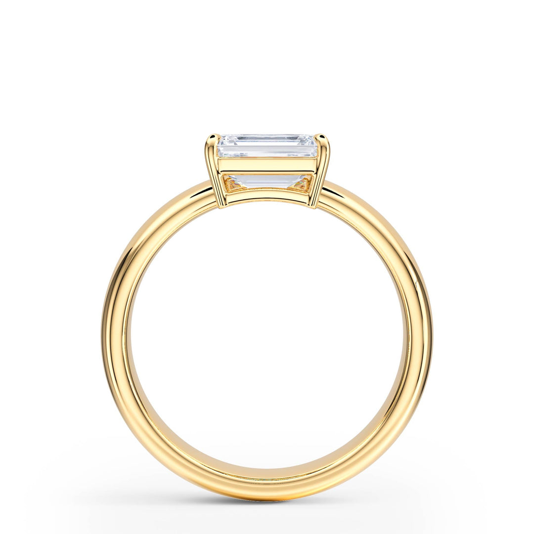 Hover Emerald Lab Diamond Ring - R1221 in Ready Rings by 18 KARATS INC.
