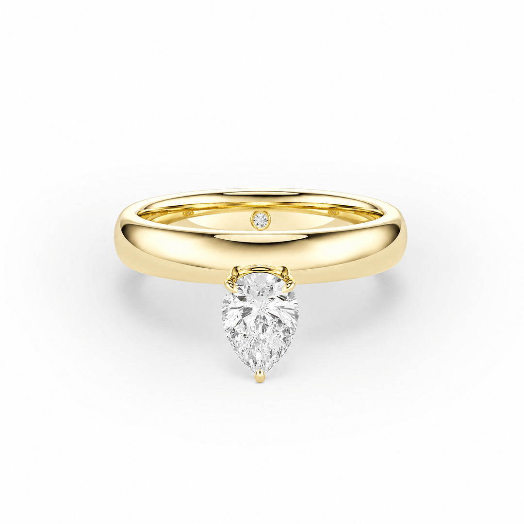 Hover Pear Lab Diamond Ring in Ready Rings by 18 KARATS INC.