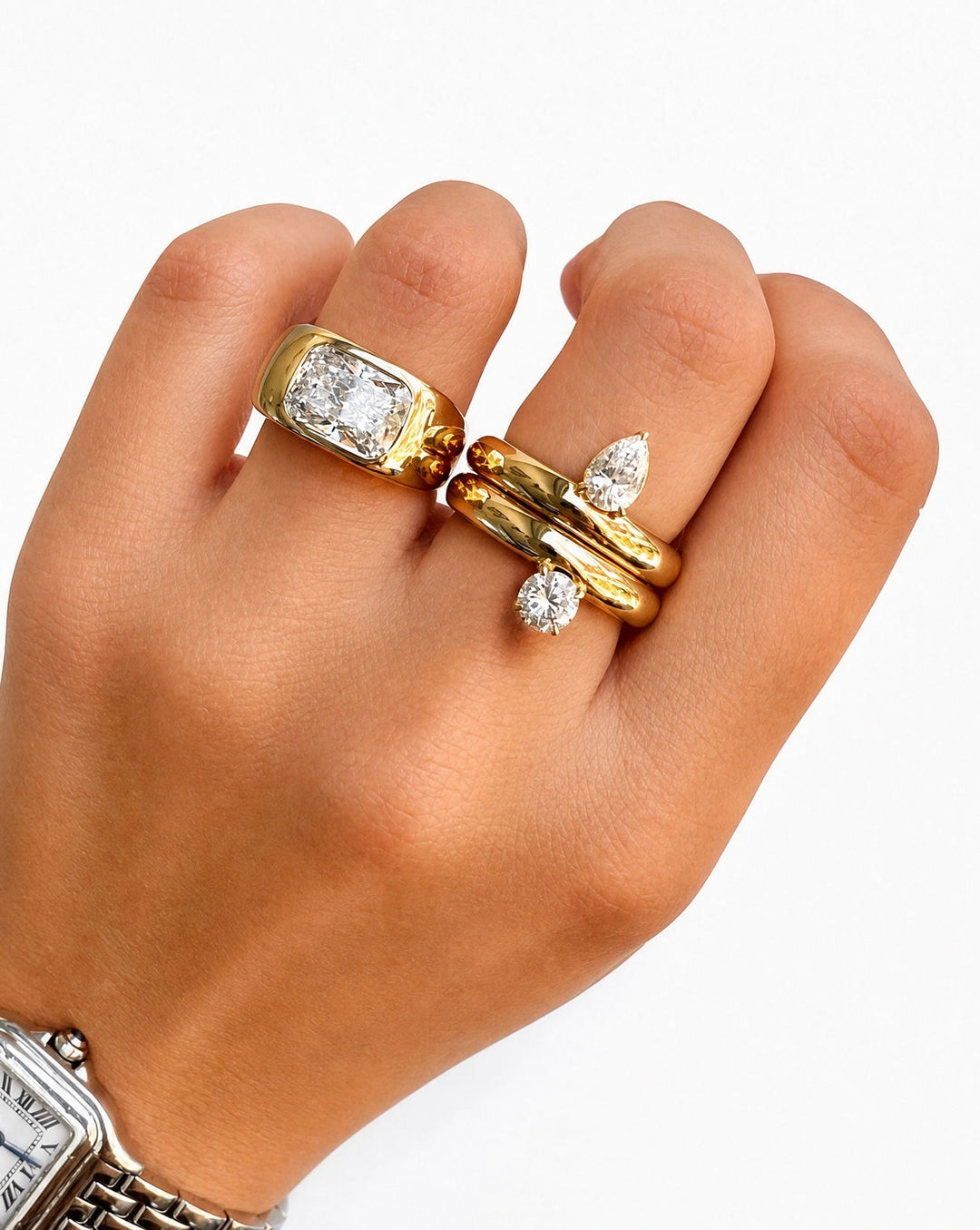 Hover Pear Lab Diamond Ring - R1219 in Ready Rings by 18 KARATS INC.