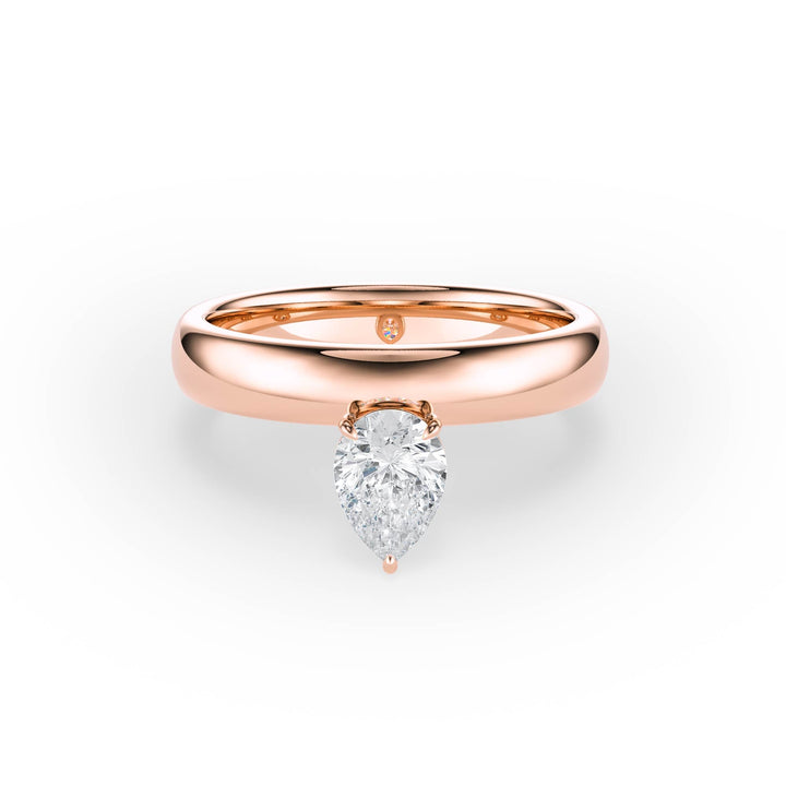 Hover Pear Lab Diamond Ring - R1219 in Ready Rings by 18 KARATS INC.