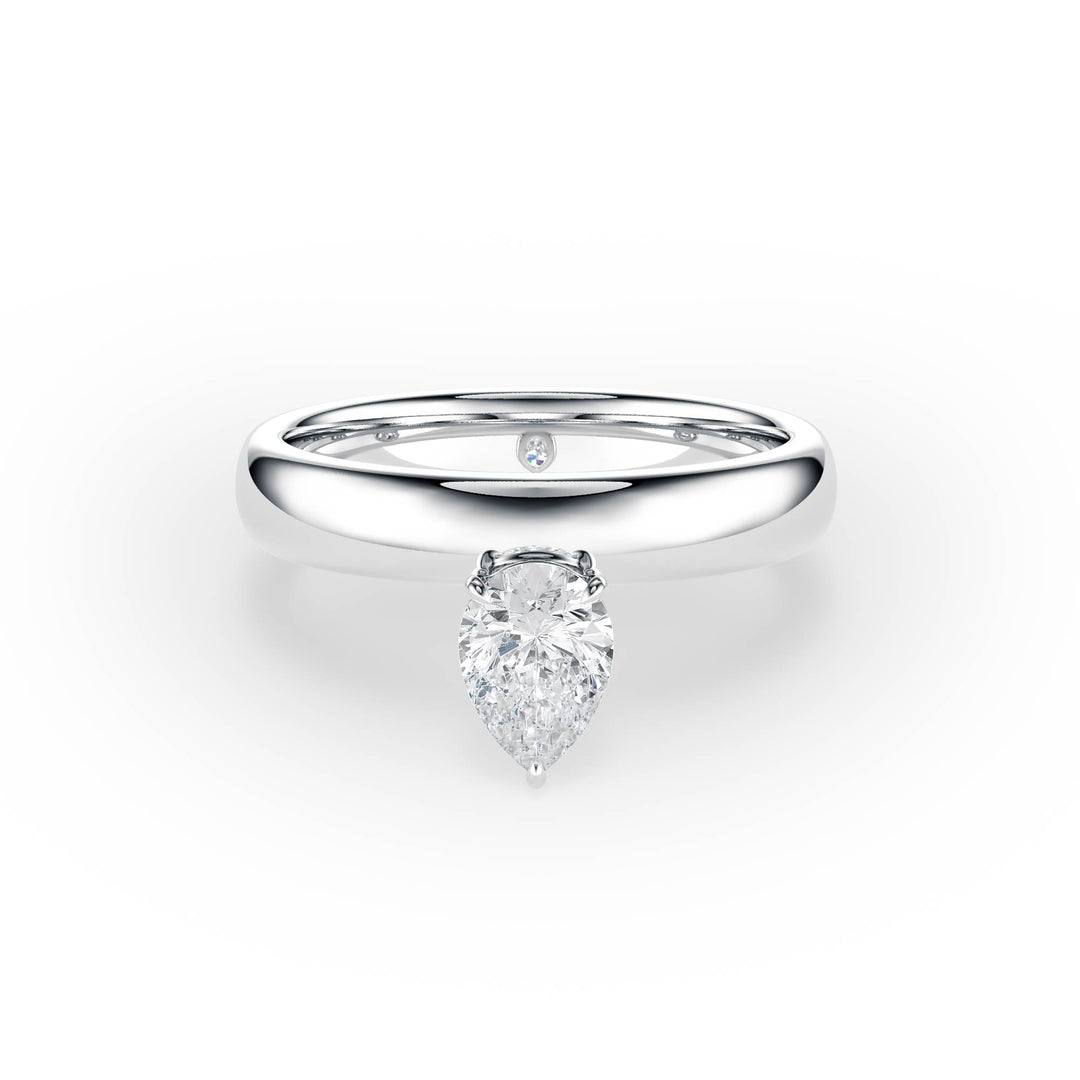 Hover Pear Lab Diamond Ring - R1219 in Ready Rings by 18 KARATS INC.