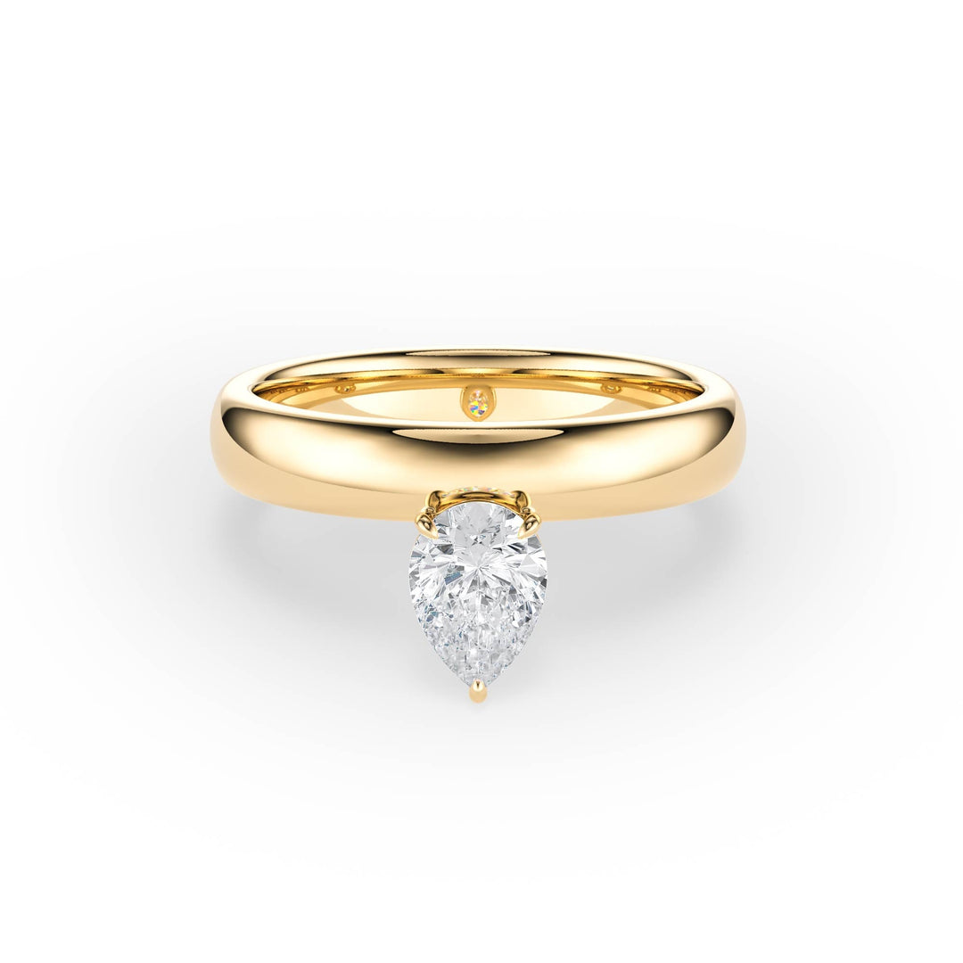 Hover Pear Lab Diamond Ring - R1219 in Ready Rings by 18 KARATS INC.