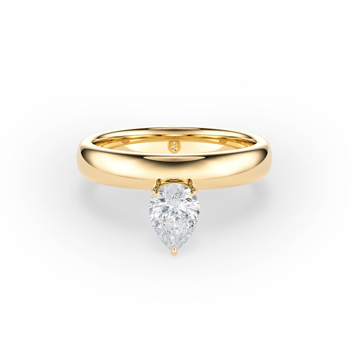 Hover Pear Lab Diamond Ring - R1219 in Ready Rings by 18 KARATS INC.