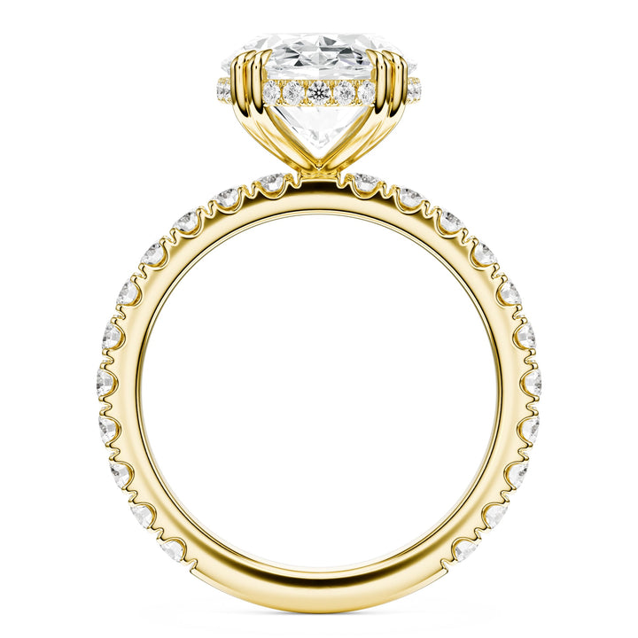 Lumière Oval Diamond Pavé Engagement Ring in Ring by 18 KARATS INC.