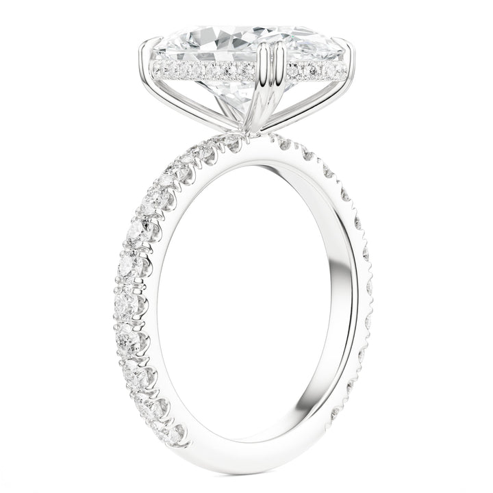 Lumière Oval Diamond Pavé Engagement Ring in Ring by 18 KARATS INC.