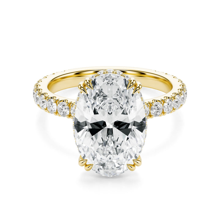 Lumière Oval Diamond Pavé Engagement Ring in Ring by 18 KARATS INC.