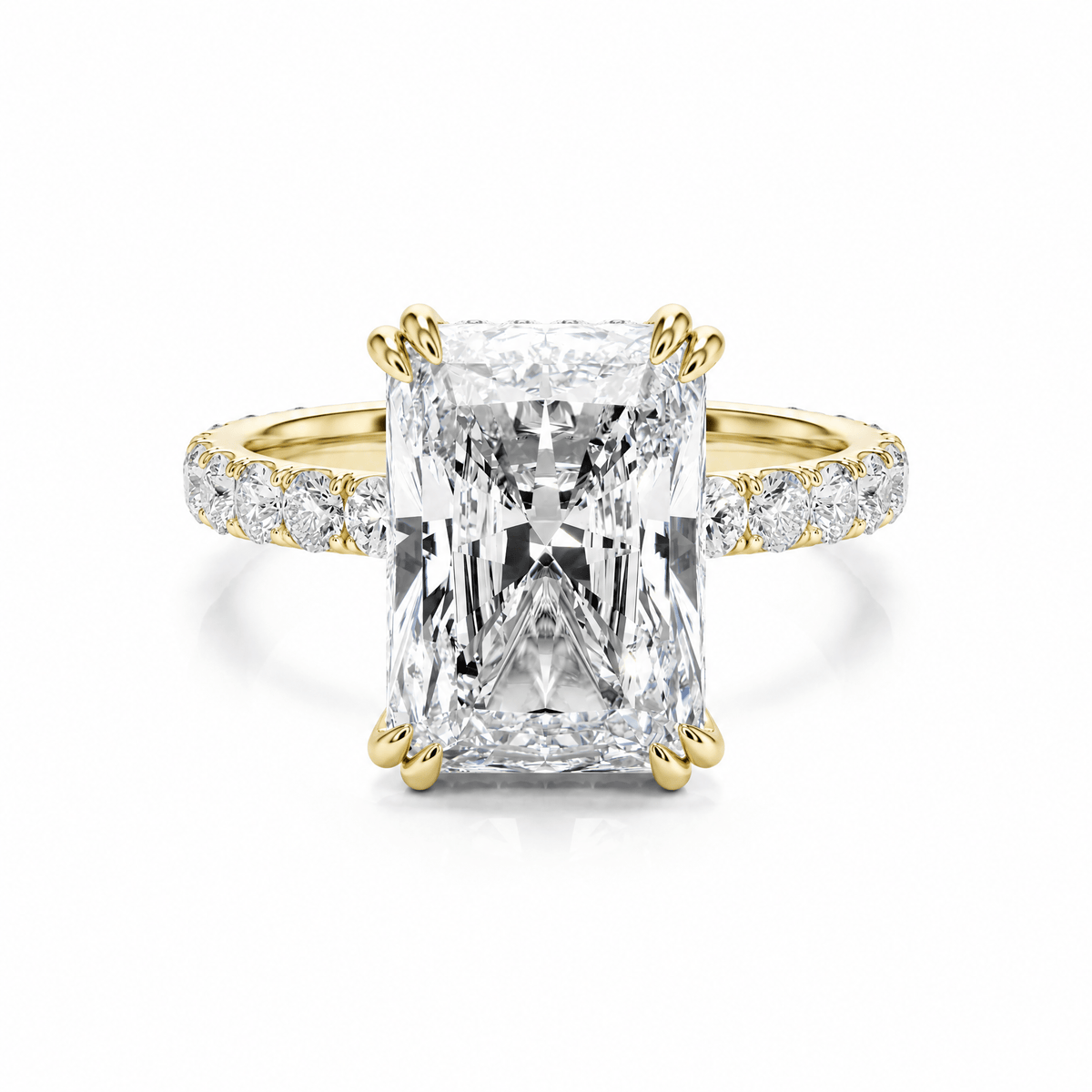 Lumière Radiant Cut Lab Diamond Engagement Ring in Ready Rings by 18 KARATS INC.