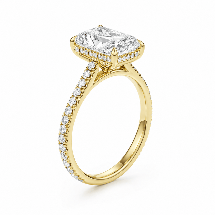 Lumina Radiant Diamond Engagement Ring in Ring by 18 KARATS INC.