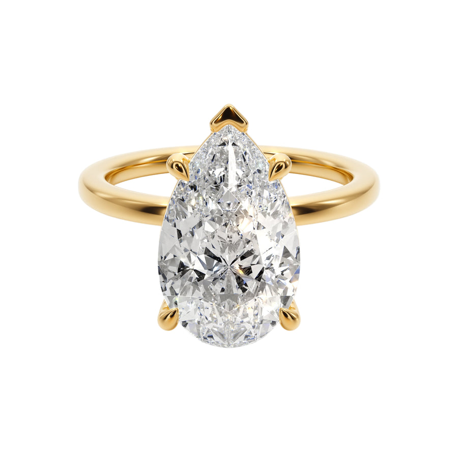 Luminous Tear Solitaire Engagement - R1012 in Ring by 18 KARATS