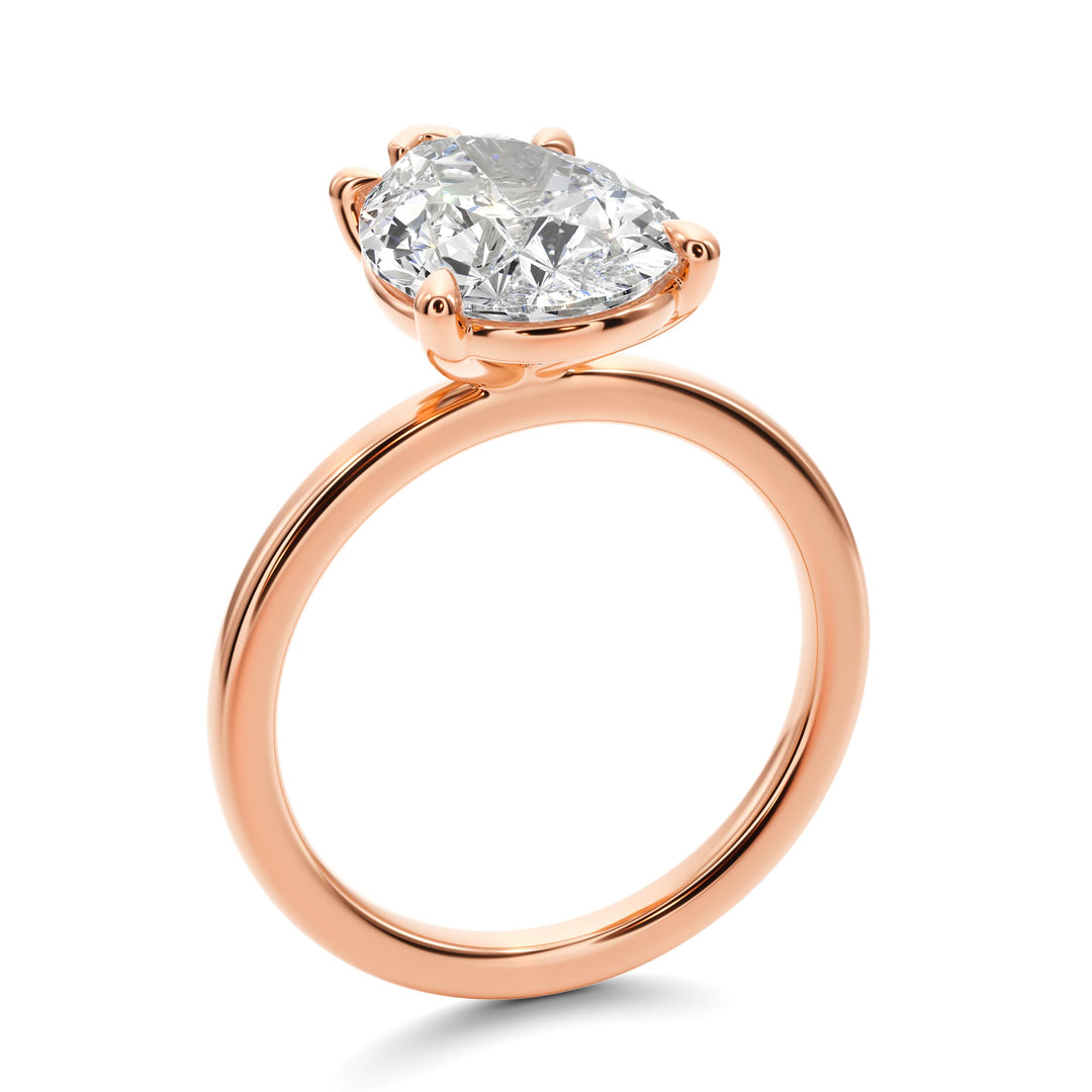 Luminous Tear Solitaire Engagement - R1012 in Ring by 18 KARATS