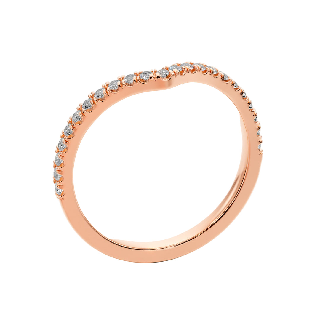 Magic Love Curved Wedding Band — B1006 in Wedding Bands by 18 KARATS