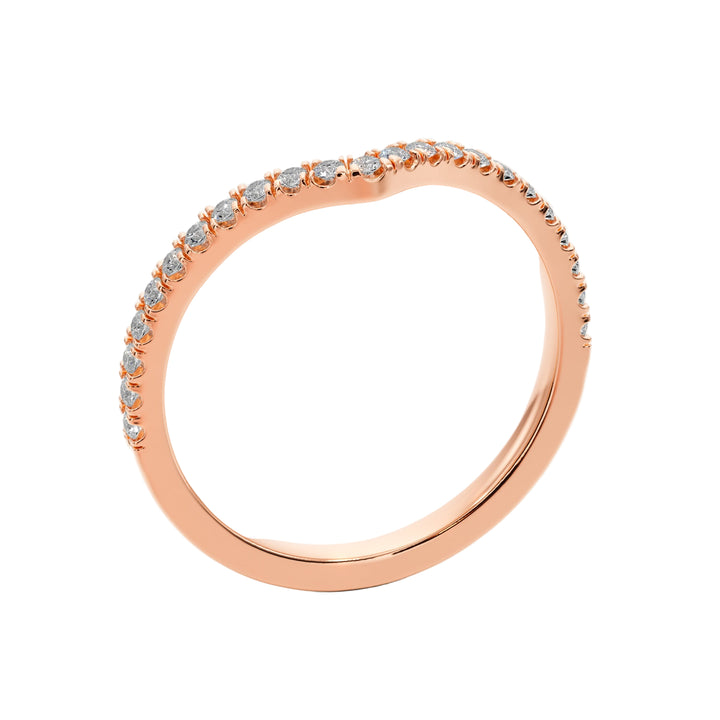 Magic Love Curved Wedding Band — B1006 in Wedding Bands by 18 KARATS