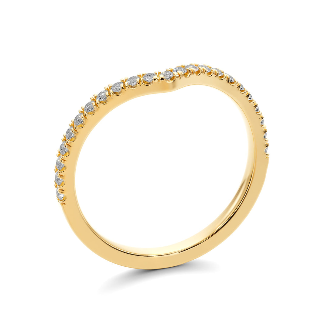 Magic Love Curved Wedding Band — B1006 in Wedding Bands by 18 KARATS