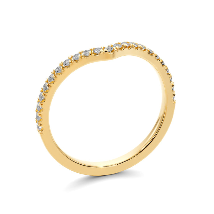 Magic Love Curved Wedding Band — B1006 in Wedding Bands by 18 KARATS