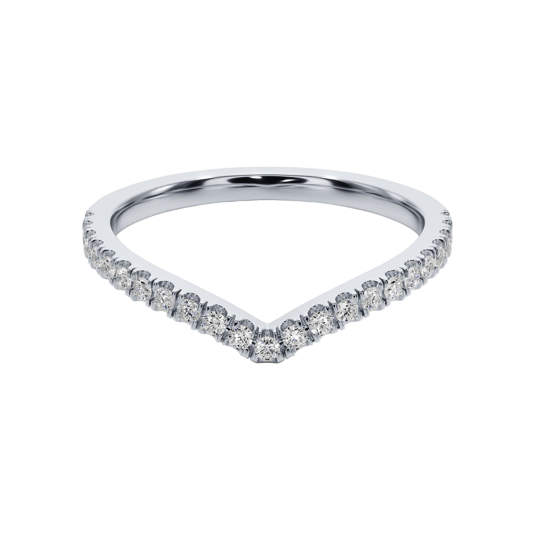 Magic Love Curved Wedding Band — B1006 in Wedding Bands by 18 KARATS