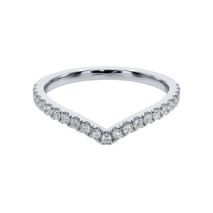 Magic Love Curved Wedding Band — B1006 in Wedding Bands by 18 KARATS