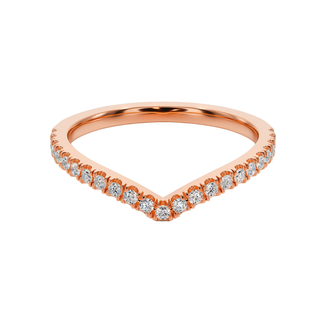 Magic Love Curved Wedding Band — B1006 in Wedding Bands by 18 KARATS