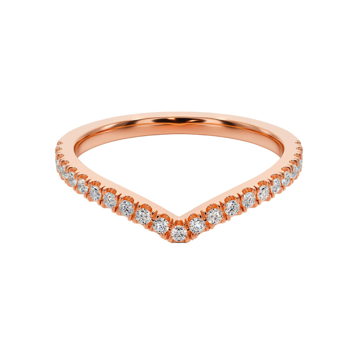 Magic Love Curved Wedding Band — B1006 in Wedding Bands by 18 KARATS