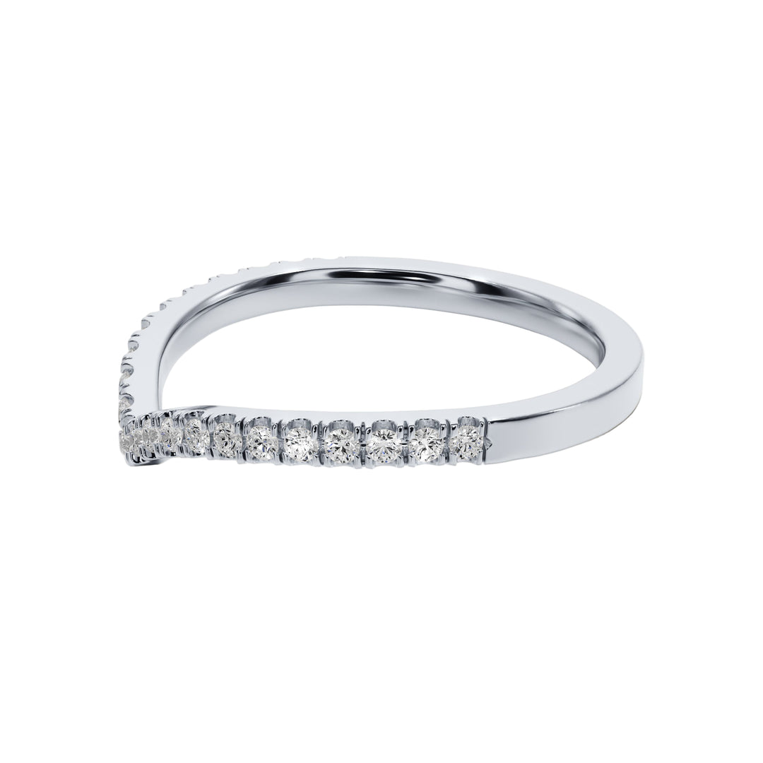 Magic Love Curved Wedding Band — B1006 in Wedding Bands by 18 KARATS