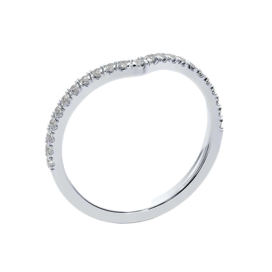 Magic Love Curved Wedding Band — B1006 in Wedding Bands by 18 KARATS