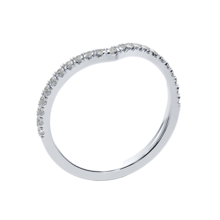 Magic Love Curved Wedding Band — B1006 in Wedding Bands by 18 KARATS