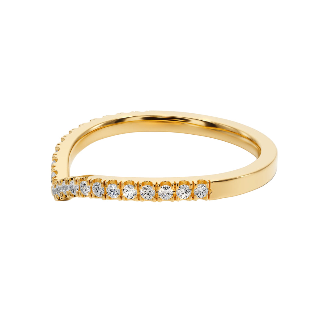 Magic Love Curved Wedding Band — B1006 in Wedding Bands by 18 KARATS